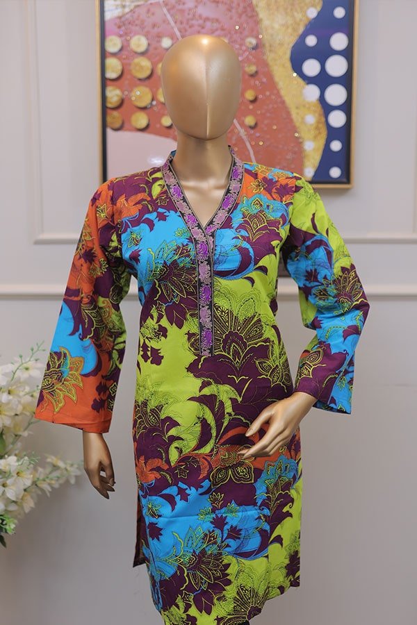 Khush Rang | 1Pc Lawn Kurti - Musa & Mani