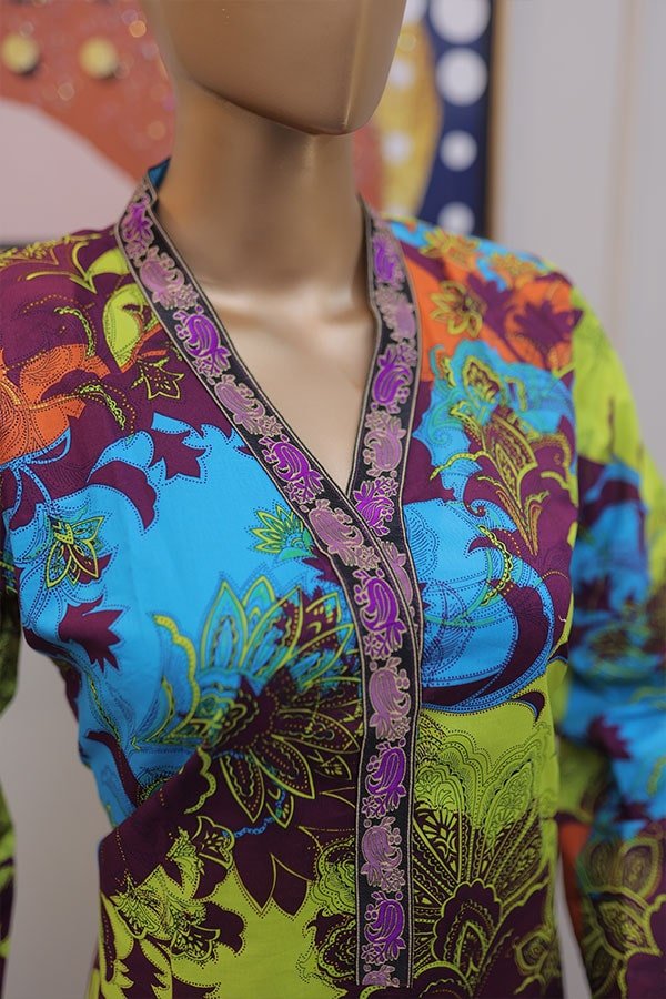 Khush Rang | 1Pc Lawn Kurti - Musa & Mani