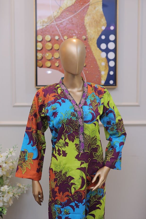 Khush Rang | 1Pc Lawn Kurti - Musa & Mani